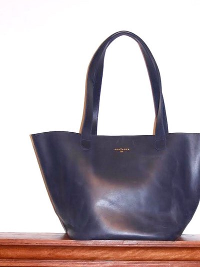 couleurs, NY Bleu Foncé - Navy Leather Tote product