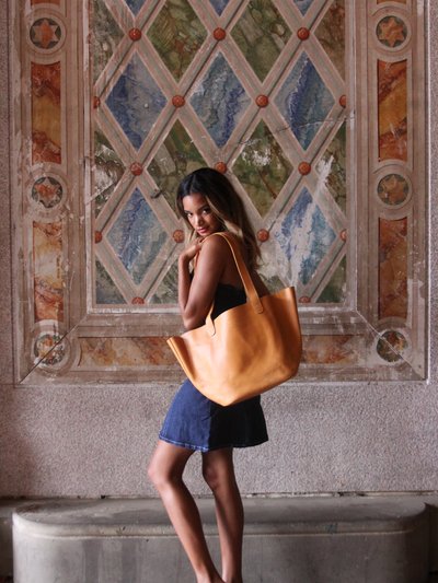 couleurs, NY Doré - Yellow Leather Tote product