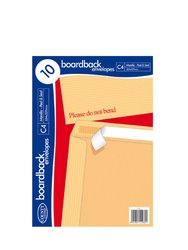 C4 Board Back Envelope Pack Of 10 Brown - One Size - Brown