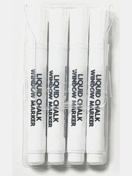 County Stationery Chalk Marker (Pack of 4) (White) (One Size)