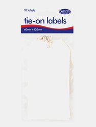 Tie On Parcel Labels 12 Packs Of 10 - White - White