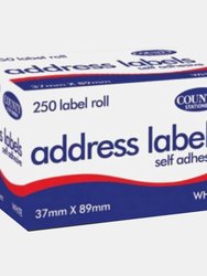 White Self Adhesive Address Labels - White - White