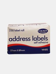 White Self Adhesive Address Labels - White