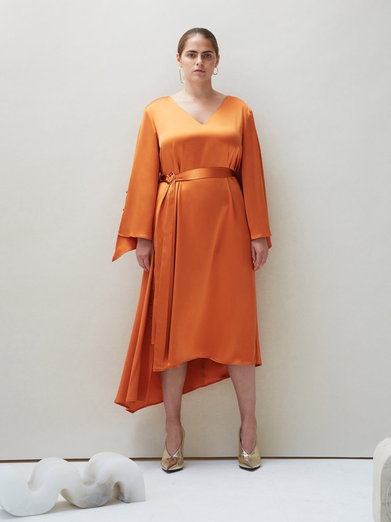 Dua Dress in Orange - Orange