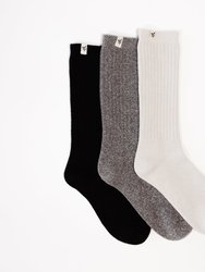The Plush Lounge Sock - Coal/Slate Grey/Cloud