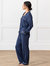 Women's Bamboo Pajama Pant In Stretch-Knit - Navy