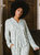 Women's Long Sleeve Bamboo Pajama Top In Stretch-Knit - Celadon Toile