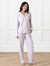 Women's Long Sleeve Bamboo Pajama Top In Stretch-Knit - Lilac