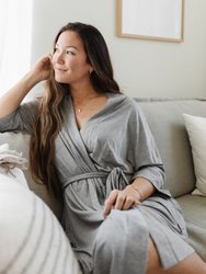 Women's Stretch-Knit Bamboo Kimono Robe