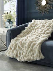 Bregato Throw, Polyester - Cream White