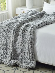 Mantisa Throw Blanket - Light Grey