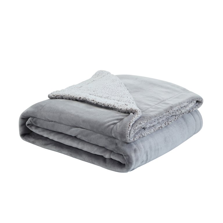 Saleem Throw Blanket - Light Grey
