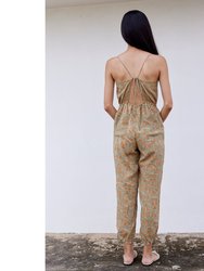 Hand-Printed Cotton Jumpsuit