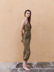Hand-Printed Cotton Jumpsuit
