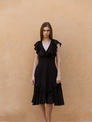 Luciana Midi Dress - Black