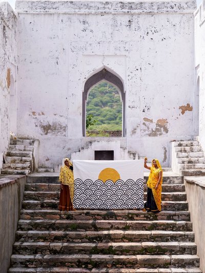 CQC Making Waves Kantha Throw product