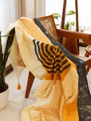 Spiral Linen Kantha Throw