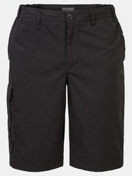 Craghoppers Mens Expert Kiwi Long Length Cargo Shorts (Black) - Black