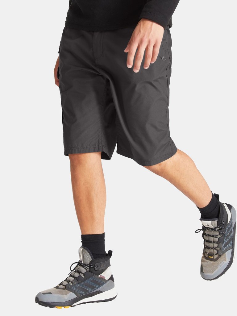 Craghoppers Mens Expert Kiwi Long Length Cargo Shorts (Black)