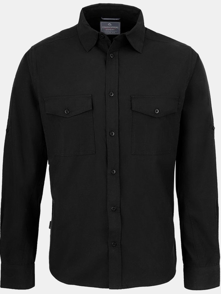 Craghoppers Mens Expert Kiwi Long-Sleeved Shirt (Black) - Black