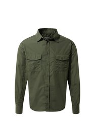 Craghoppers Mens Expert Kiwi Long-Sleeved Shirt (Cedar Green)