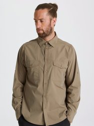 Craghoppers Mens Expert Kiwi Long-Sleeved Shirt (Pebble Brown)