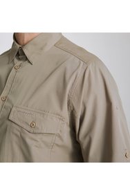 Craghoppers Mens Expert Kiwi Long-Sleeved Shirt (Pebble Brown)