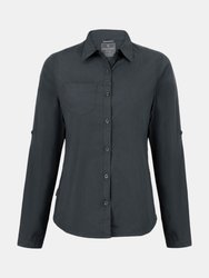 Craghoppers Womens/Ladies Expert Kiwi Long-Sleeved Shirt (Carbon Grey) - Carbon Grey