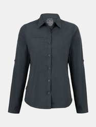 Craghoppers Womens/Ladies Expert Kiwi Long-Sleeved Shirt - Carbon grey