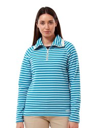 Craghoppers Womens/Ladies Natalia Stripe Half Zip Sweatshirt (Mediterranean Blue)