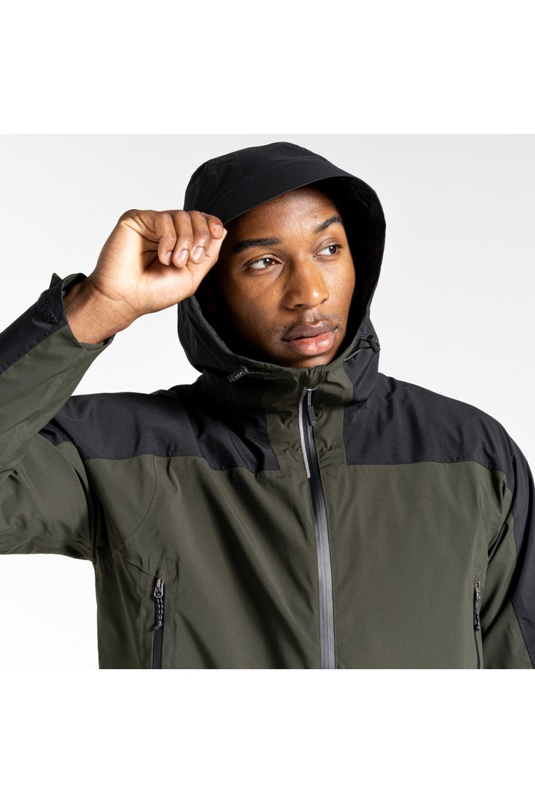 Mens Expert Active Waterproof Jacket - Dark Cedar/Black