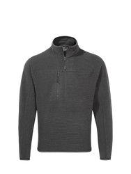 Mens Expert Half Zip Active Fleece Top - Carbon Grey Marl