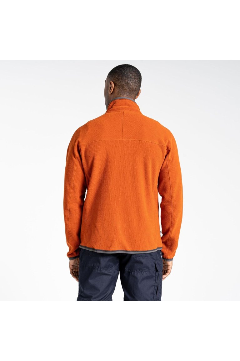 Mens Expert Half Zip Active Fleece Top - Potters Clay Marl