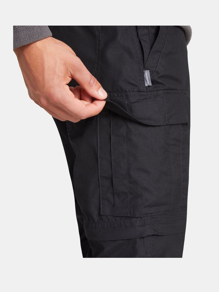 Mens Expert Kiwi Convertible Tailored Cargo Pants - Black