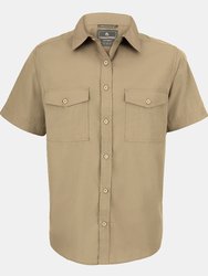 Mens Expert Kiwi Short-Sleeved Shirt - Pebble