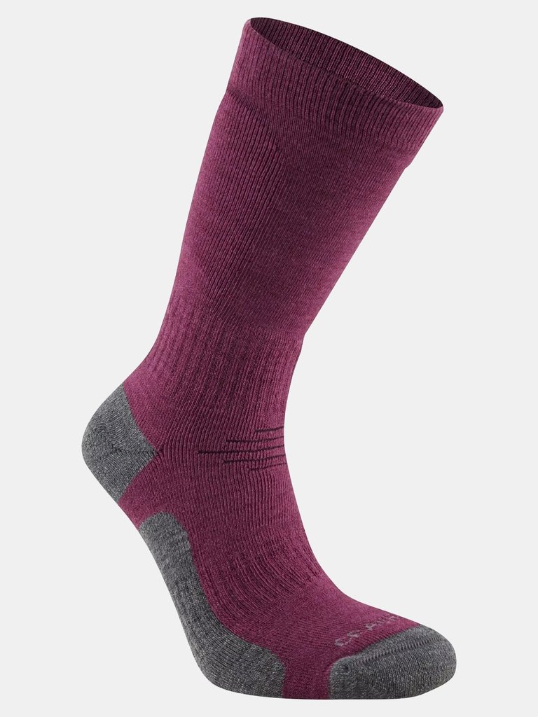Unisex Adult Trek Merino Wool Socks - Wildberry Purple - Wildberry Purple