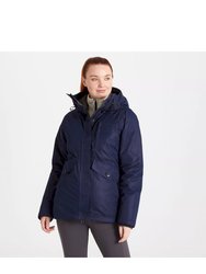 Womens/Ladies Bronn Waterproof Jacket - Blue Navy