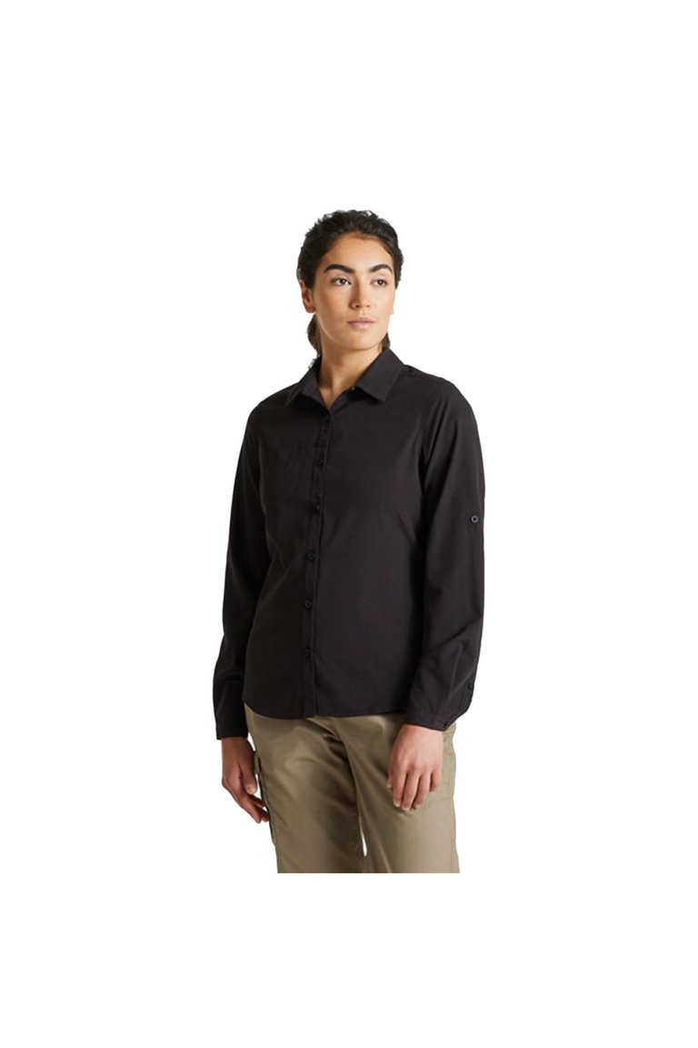 Womens/Ladies Expert Kiwi Long-Sleeved Shirt - Black - Black