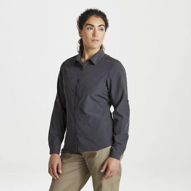 Womens/Ladies Expert Kiwi Long-Sleeved Shirt - Carbon Grey - Carbon Grey