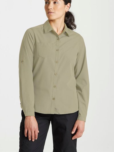 Craghoppers Womens/Ladies Expert Kiwi Long-Sleeved Shirt - Pebble Brown product