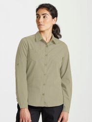 Womens/Ladies Expert Kiwi Long-Sleeved Shirt - Pebble Brown - Pebble Brown