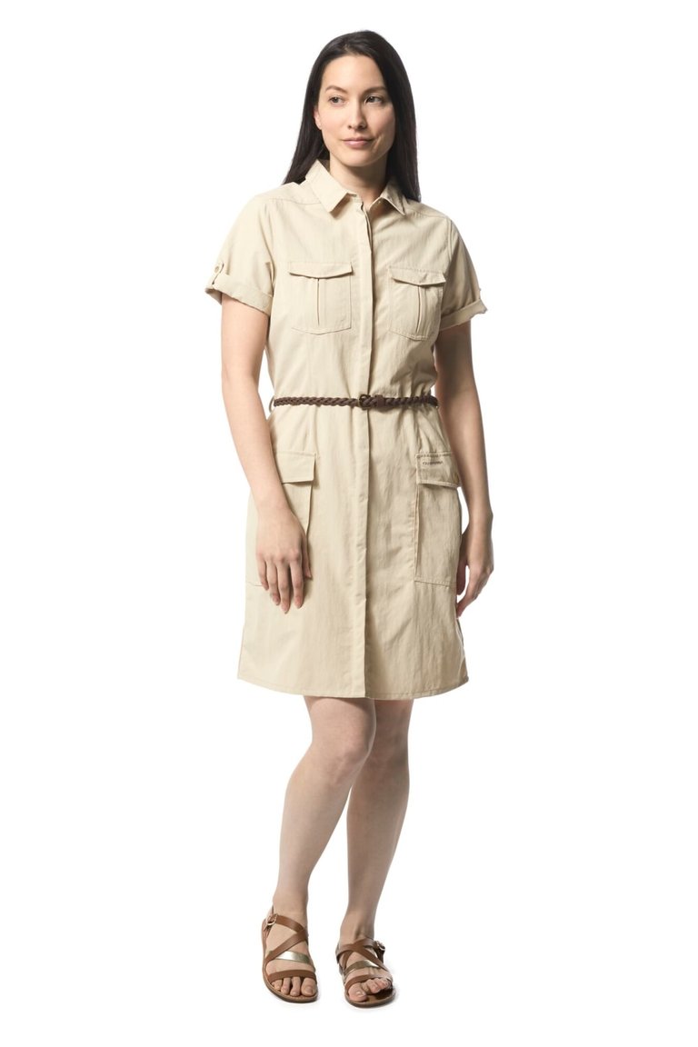 Womens/Ladies NosiLife Savannah Shirt Dress - Desert Sand - Desert Sand