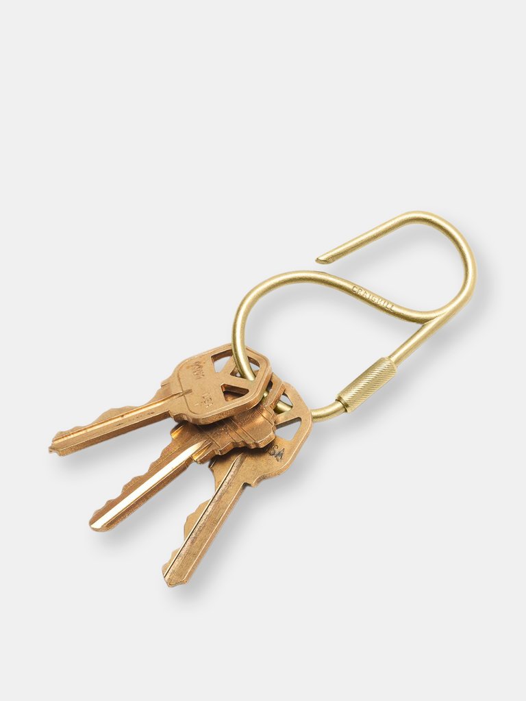 Offset Keyring - Brass - Brass