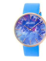 Crayo Swirl Unisex Watch - Rose Gold/Powdered Blue
