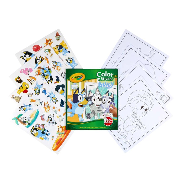 Bluey Color And Sticker Activity Book - Multi