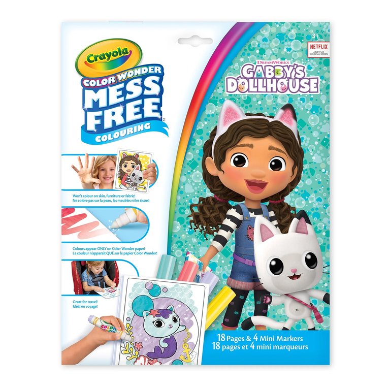 Color Wonder Mess-Free Coloring Pages And Mini Markers - Gabby's Dollhouse