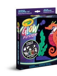 Crayola Glow Fusion Marker Colouring Set - Deep Sea Creatures