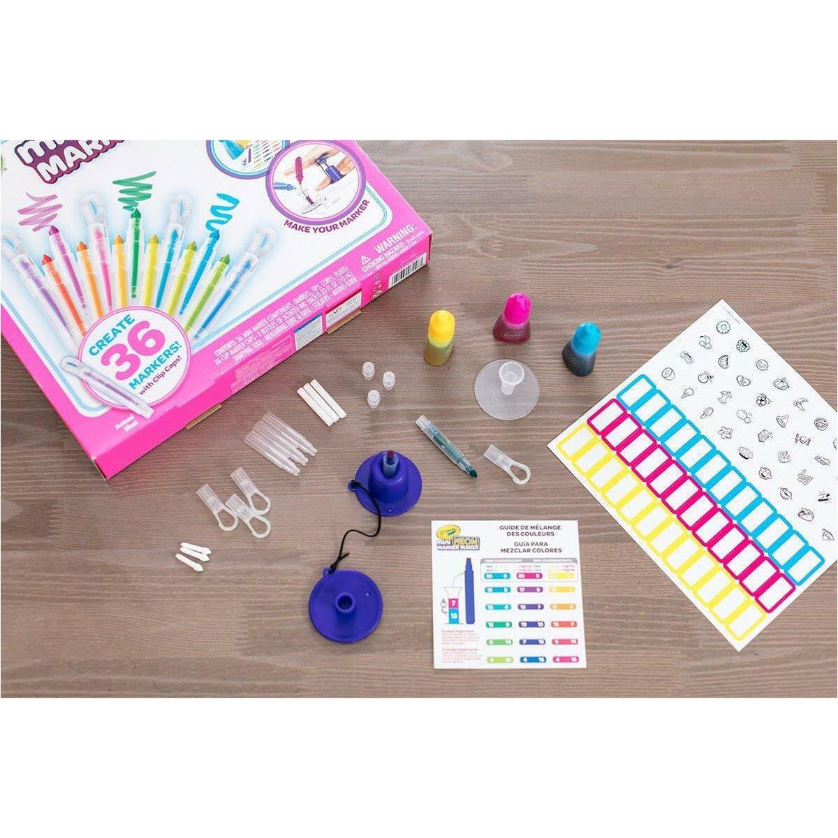 Crayola Crayola mini Neon Marker Maker - 36 Markers with Clips Caps