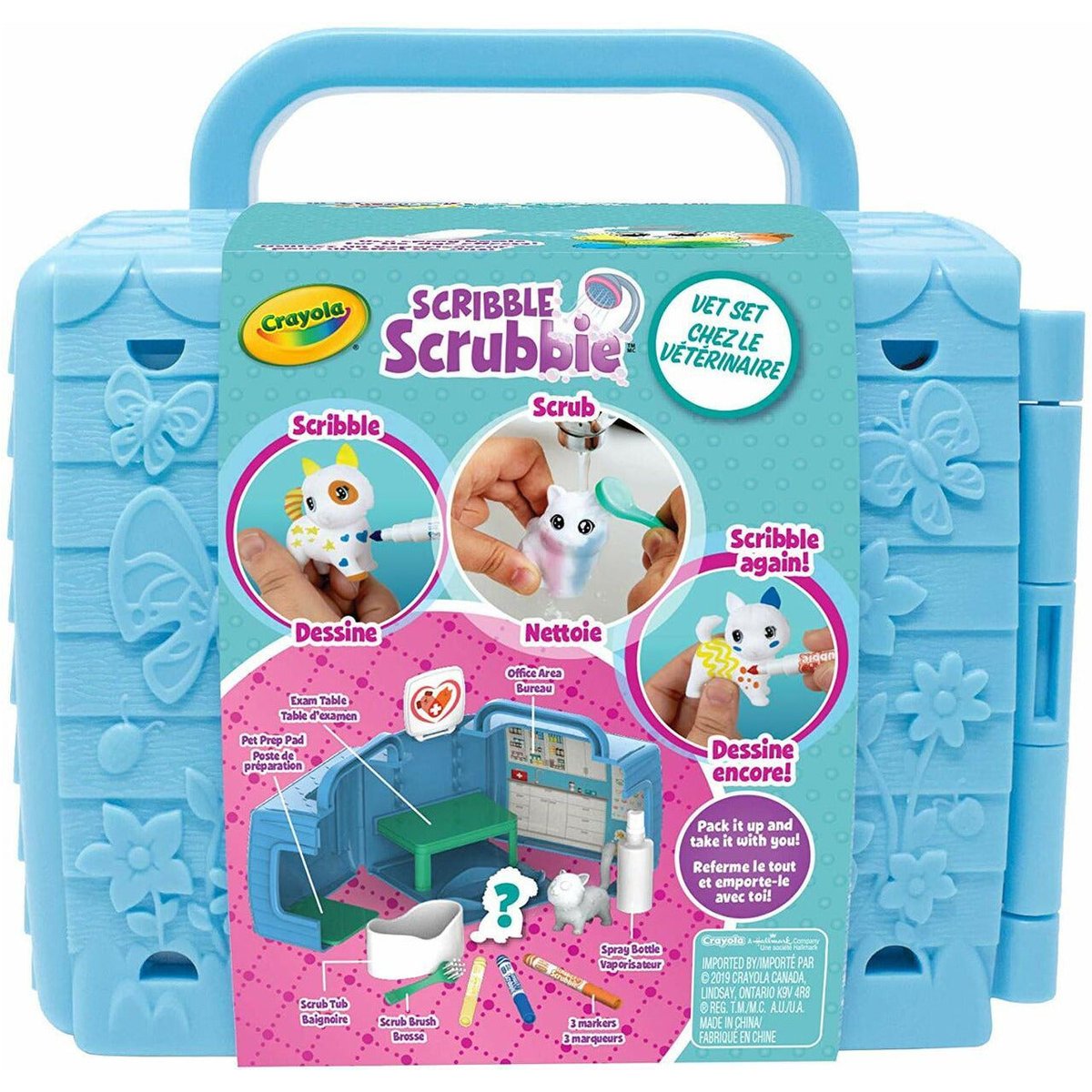 CRAYOLA Scribble SCRUBBIE Pets Vet Toy Set Washable Markers Pets Brand New