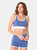 Blake Contrast Binding Sports Bra - Steel